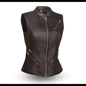 First Manufacturing Company Motorcycle Leather Vest The Fairmont